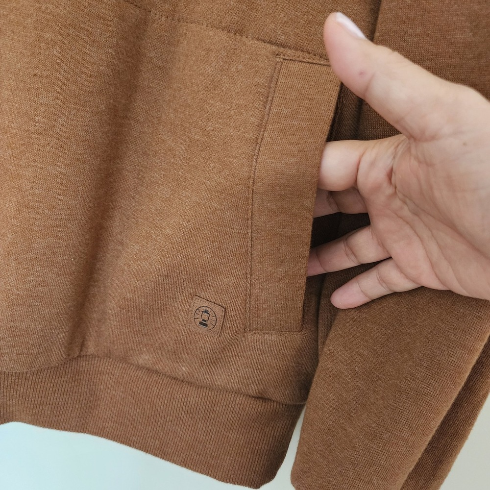 Coleman Mens Brown Sherpa Lined Full Zip Hoodie Jacket XL Mixed Media Outdoor - Picture 5 of 9